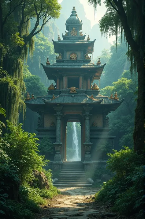 Magical  jungle temple fantasy world

