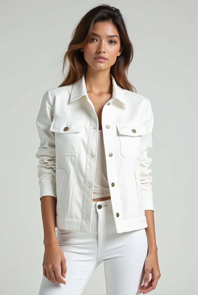 half sleeve  jacket white colour with 4 pocket
