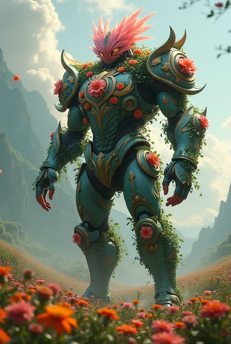 Flower guardian iron mutant flower warrior in boks field 