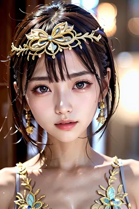 ((Japan women))、hightquality、Glossy glossy skin、((glistning skin))、Lush bust、((​masterpiece、top-quality、ultra-detailliert、Film Light、intricate-detail、hight resolution、ighly detailed))