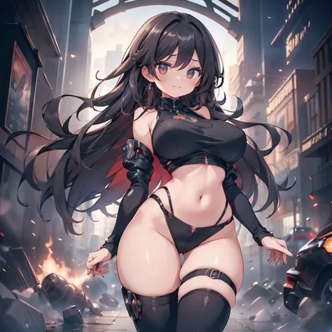 Anime Kawaii sexy Perfect Slim sensuous body large breast and huge thighs, An intricate and highly detailed illustration of anime (Young girl) ((best qualityer)), ((work of art)), (detailded:1.4), 3d, HDR (high-range dynamics), ray tracing, nvidia RTX, Sup...