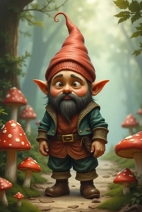 gnome sad for being taller than his gnome friends