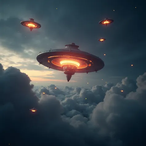 Many unidentified flying objects attack 10,10,000 meters in the sky, Realistic