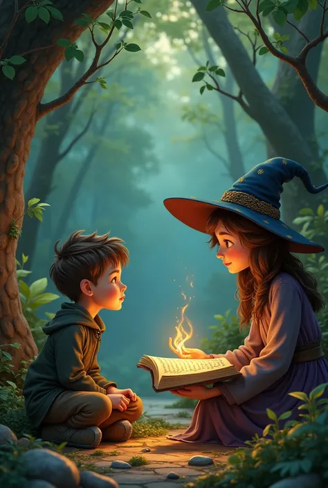 A boy continued to visit the witch, and they became friends, sharing stories and learning from each other. 