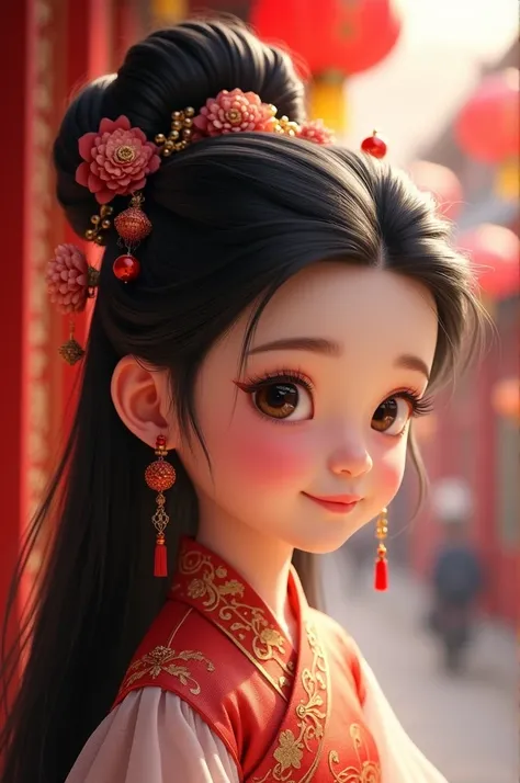 Chinese New Year Hairstyle Girl