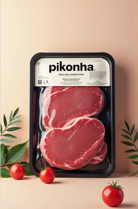 A package of meat and a name on the package above "pikonha"