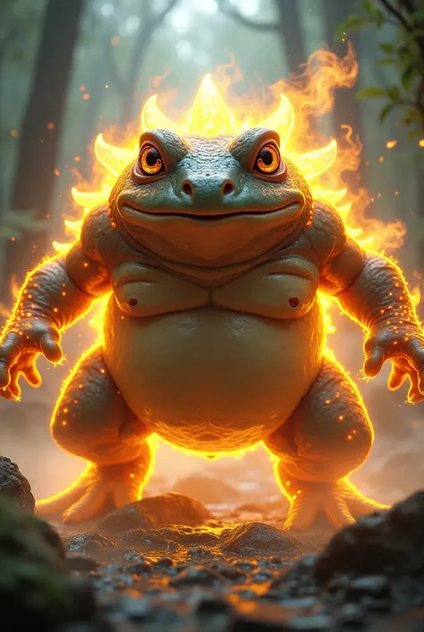 A picture of a super sayan toad