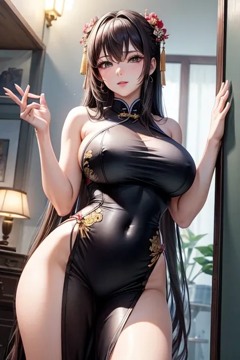 masterpiece, The best quality in the best., 1 woman, mature woman, busty, elegant, china idol, Ancient China,