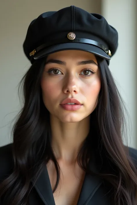 photo taken by photographer of a white woman with long dark straight hair, Newsgirl 