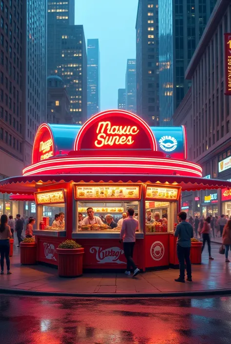 Fast food beautifull stall in american style