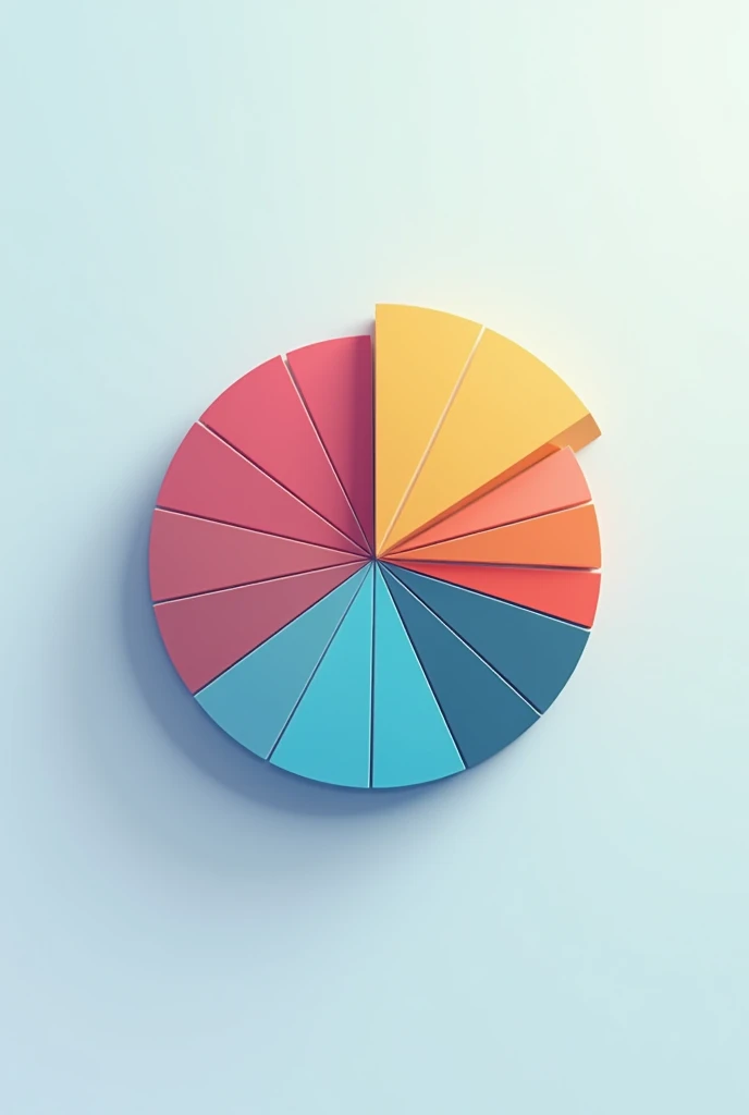 Make an equal 8 sliced pie graph with no words seen in or out of it just the graph