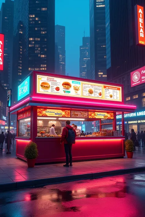 Fast food beautifull stall with lcd in USA style