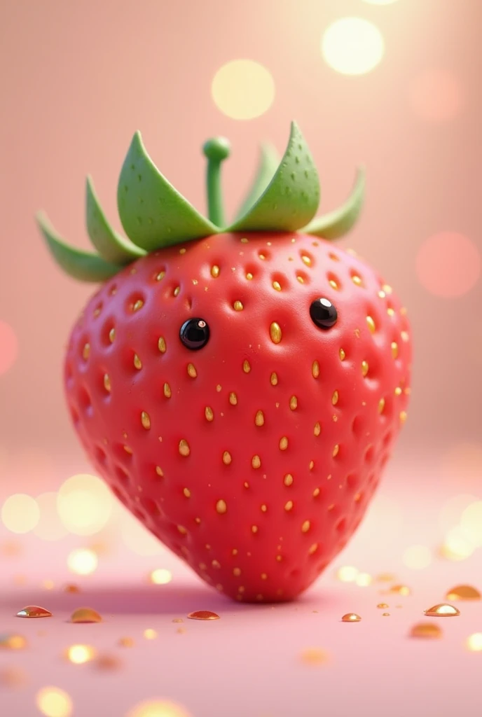 tender strawberry with little eyes
