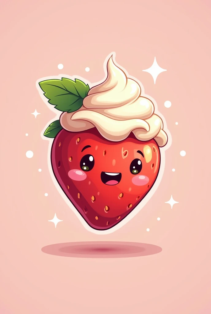 Animated logo for my strawberry sale “creamy delights” in Spanish 