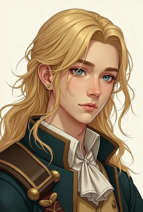 detailed  male really young long blonde hair noble guy with normal quality clothes fantastic drawing