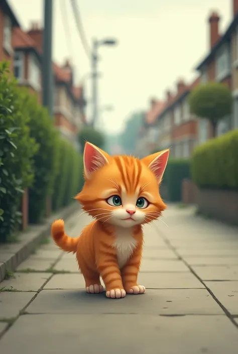 orange kitten going home sad