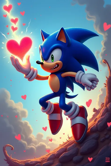 Sonic grabbing love 