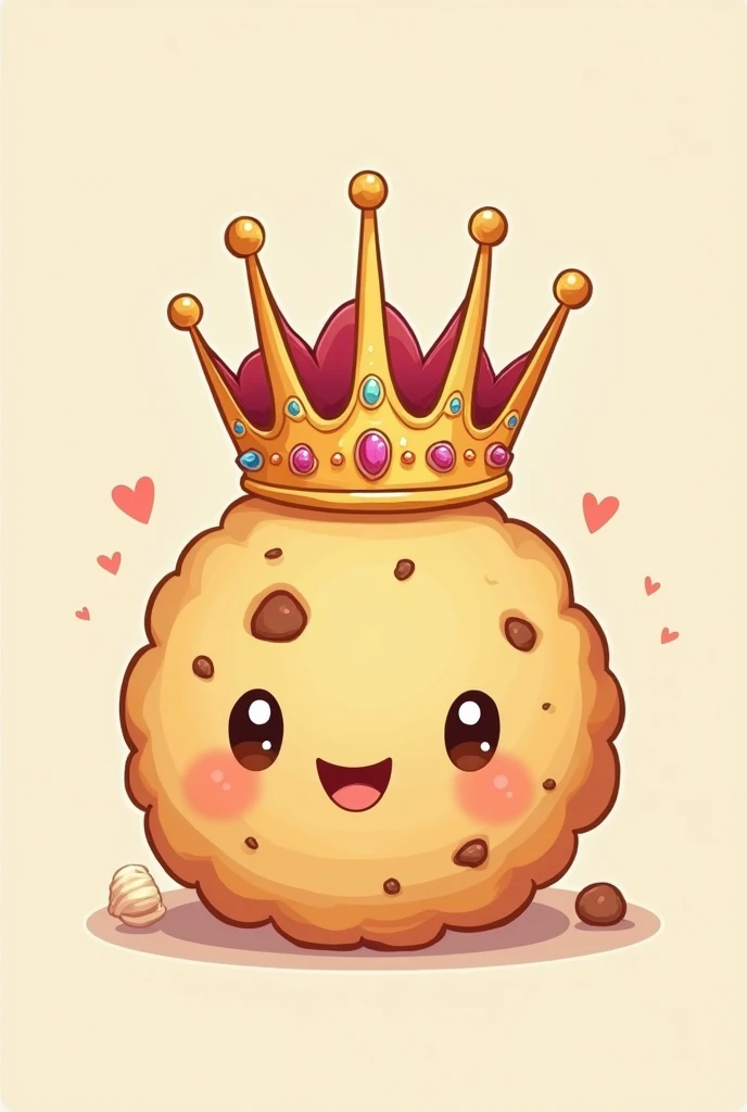 Illustration type cookie with crown 