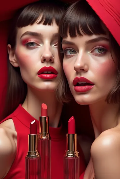 Lipsticks for advertising