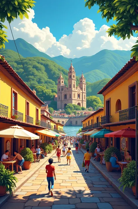 Create a poster of the city of Guadalajara de Buga in Colombia 