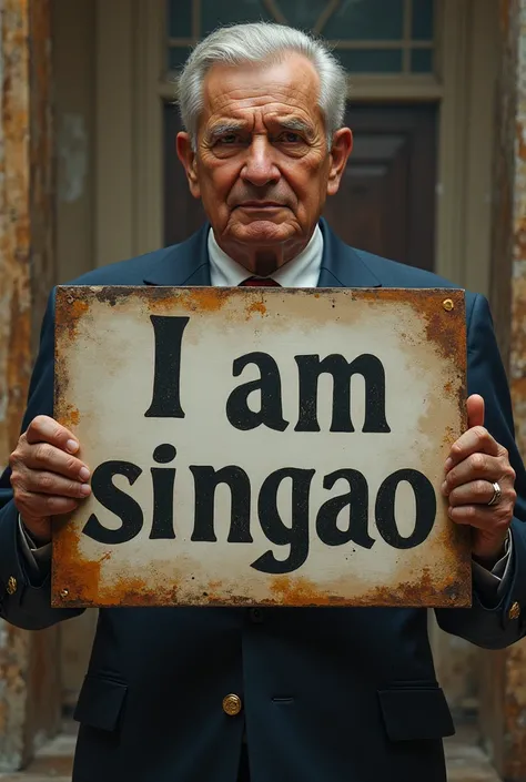 President of Cuba with a sign "I am singao"