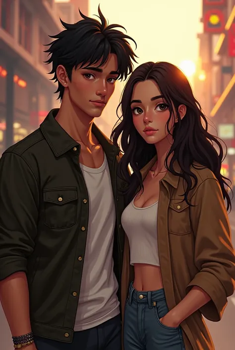 Certainly! Here’s a description of Zarcheous and Alyana in their teenage years:

**Zarcheous:**
Hes handsome Zarcheous, at around , has a striking presence with a tall, athletic build. His skin is a deep white, hinting at time spent outdoors. He has short,...