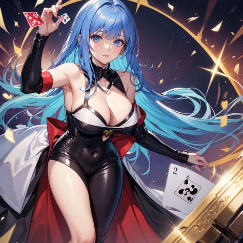 character Kula from The King of Fighters holding a playing card