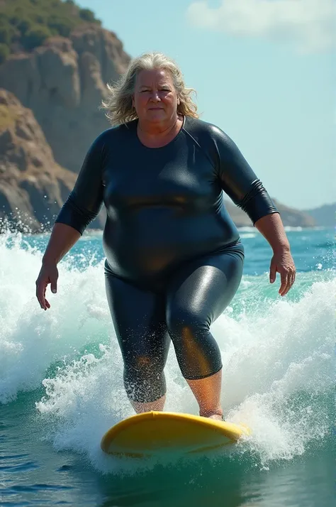 real life big fat mom surfing