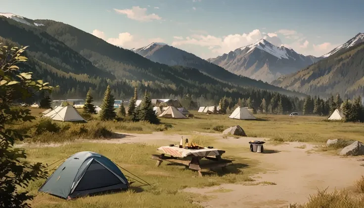 background,camp site,In the mountains