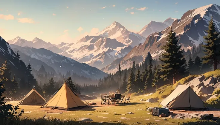 background,camp site,In the mountains