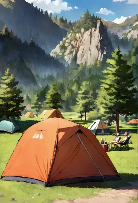 background,camp site,In the mountains