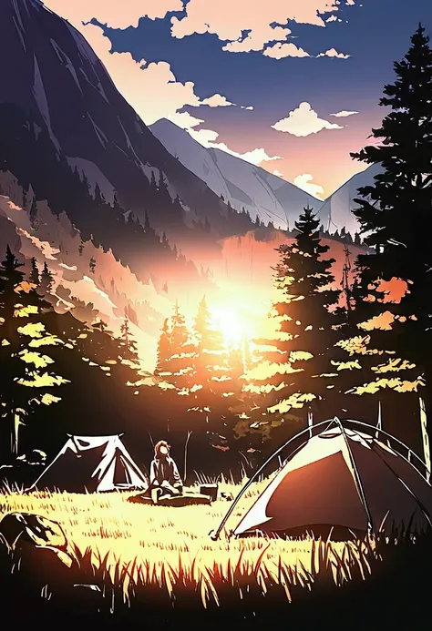 background,camp site,In the mountains