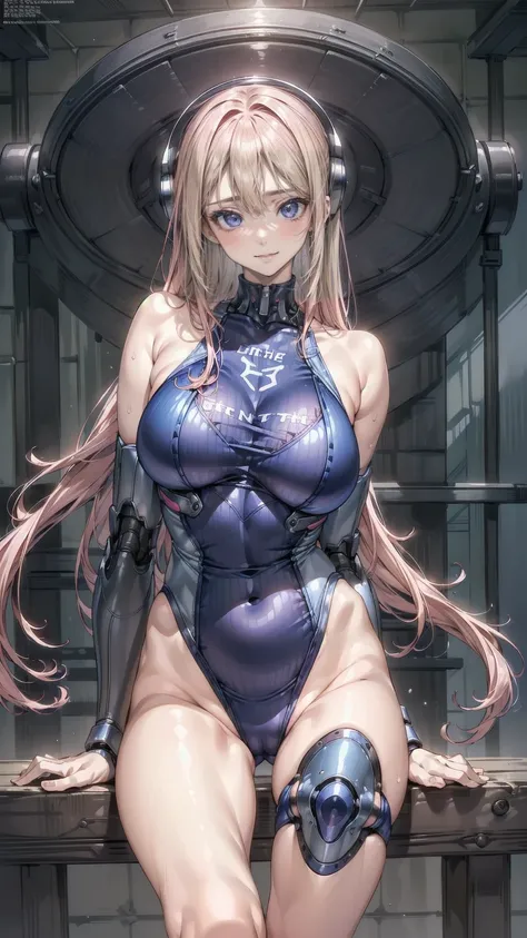 ((1 girl:1.5),(Embroidered cybernetic body:1.5),Big and ample breasts,(Me Armor:1.5)),(Best image quality, Great details, Ultra-high resolution, (realism: 1.4), Best illustrations, Favorite Details, High concentration of one person,Laughter、(in front:1.5),...