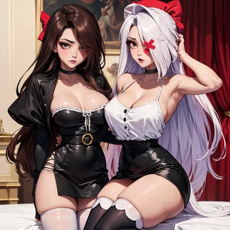 on fours, back view, sex, sensual poses, hot poses, legs spread, (masterpiece, best quality:1.4), absurdres, highres, ultra detailed, beautiful, (maid), (perfect face, detailed face, beautiful:1.3),(natural breasts, cleavage), collarbone, fingerless gloves...