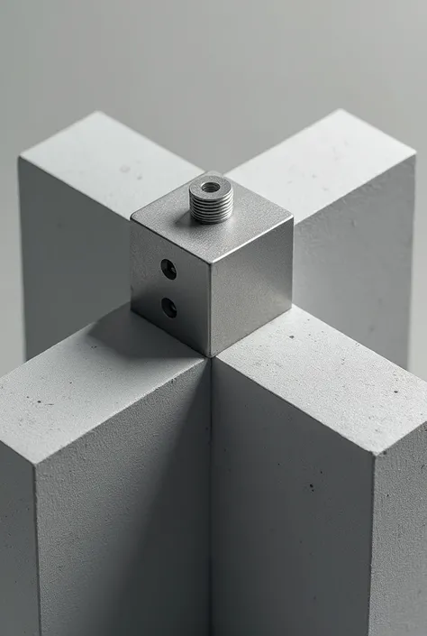 (photorealism:1.2), It is a square nozzle, made of aluminum, which works on an x ​​axis in two directions and provides exact 90 degree angles when implemented in the construction of masonry walls.