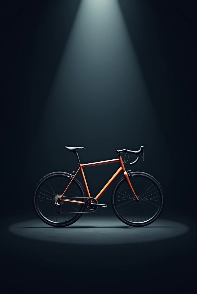 Generate a mobile wallpaper that includes a bicycle in the design with a dark background."