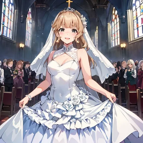 
RangerKC ,
(masterpiece:1.4),(best quality:1.4), (premium:1.4), (great illustration:1.4), (ultra-detailed:1.4),(art CG, 8K), KonishiCSA,1girl,solo, 
(princess line wedding dress:1.4),(Happy Smile:1.4),(cry:1.2),KonishiCSA,church,Stained glass,holylight,

