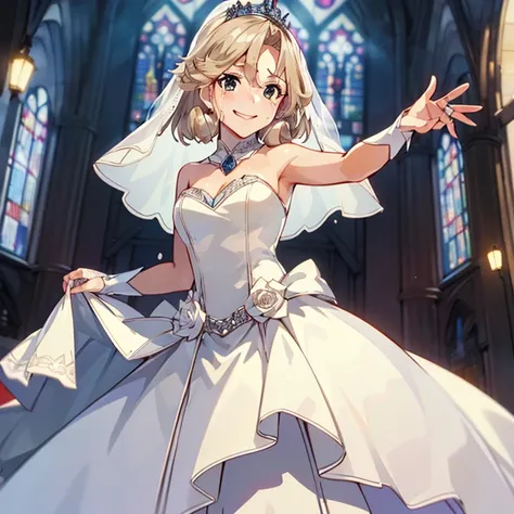 
JanusKC, (Janus) dress,
(masterpiece:1.4),(best quality:1.4), (premium:1.4), (great illustration:1.4), (ultra-detailed:1.4),(art CG, 8K), KonishiCSA,1girl,solo, 
(princess line wedding dress:1.4),(Happy Smile:1.4),(cry:1.2),KonishiCSA,church,Stained glass...