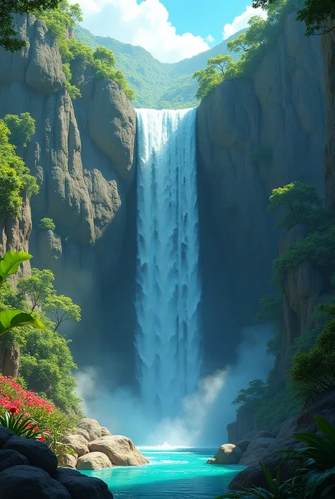 Animated Chiapas Bridal Veil Waterfall