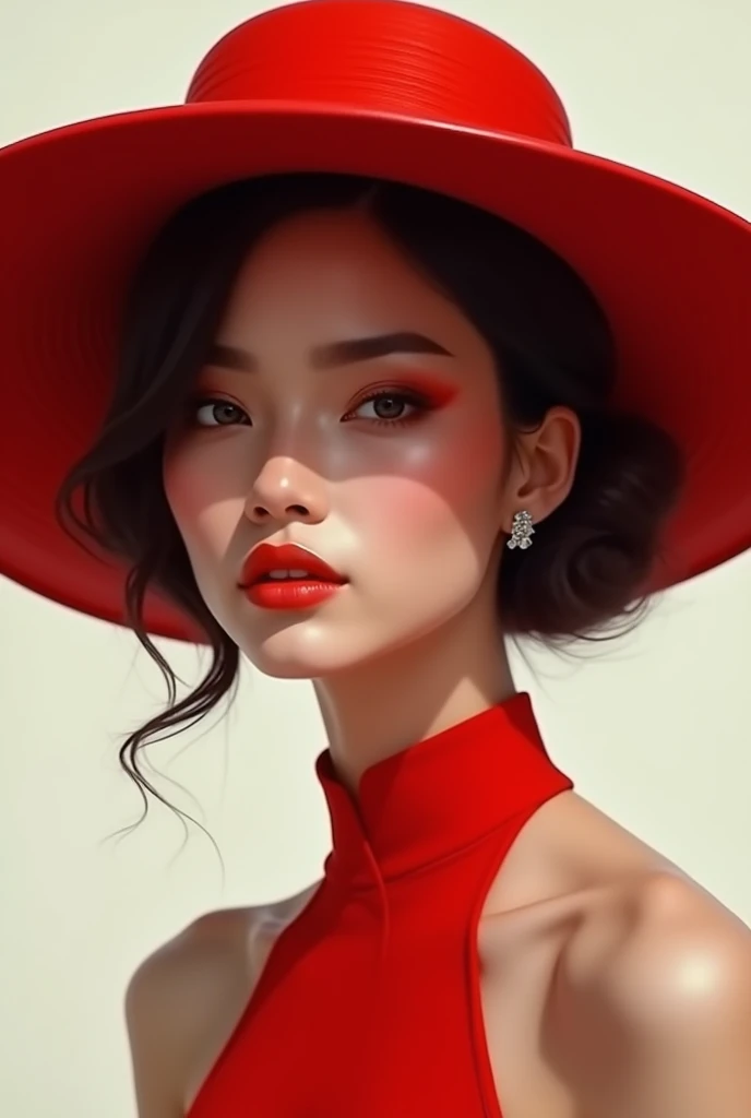 a woman in a red hat poses for a picture, red hat, style artgerm, exquisite digital illustration, high quality portrait, stunning digital illustration, beautiful digital illustration, ig model | artgerm, trending on artstration, digital art of an elegant, ...