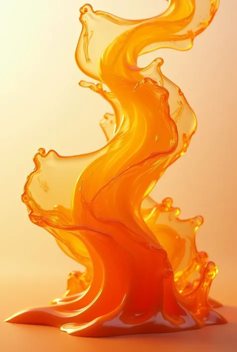 image mixing melted glycerin, with orange dye and essence