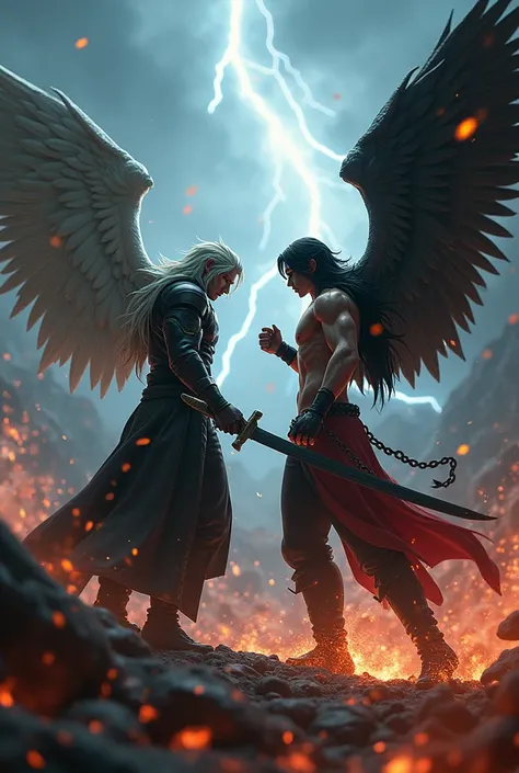 Sephiroth fighting Kazuya Mishima
