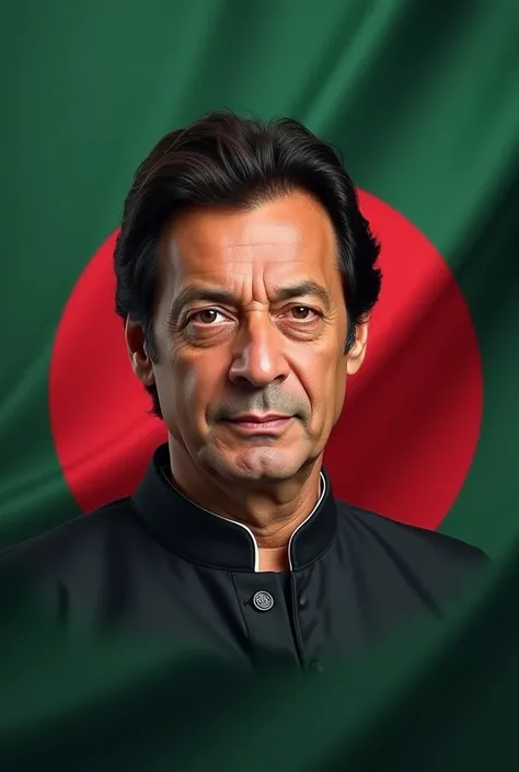 Imran khan photo with Bangladesh flag