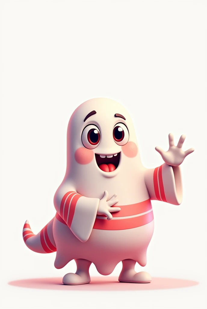 A meme of an animated white and red striped ghost with the logo of the Real Esteli team from Nicaragua