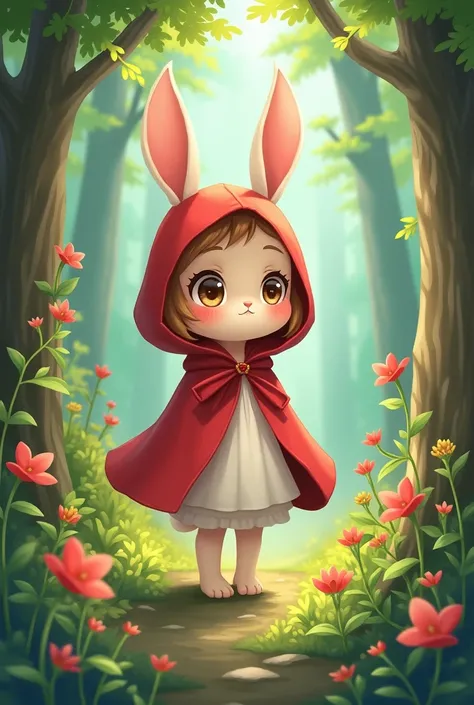 little red riding hood, furry,anime girl, rabbit, cute girl, human girl, rabbit ears?
 