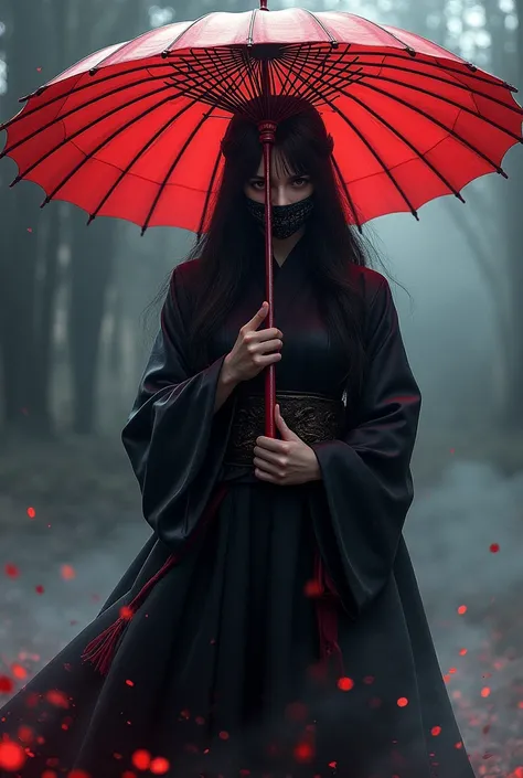 Kagura exorcist skin face photo with seinei umbrella