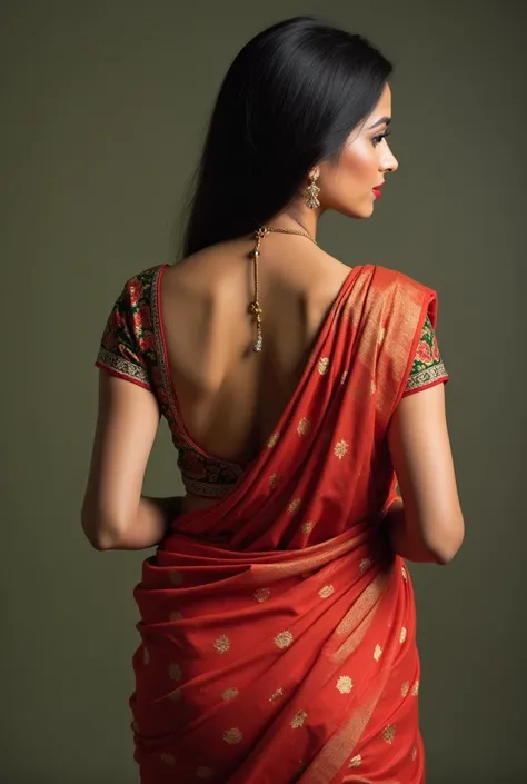 Desi women in saree with naked ass and boobs