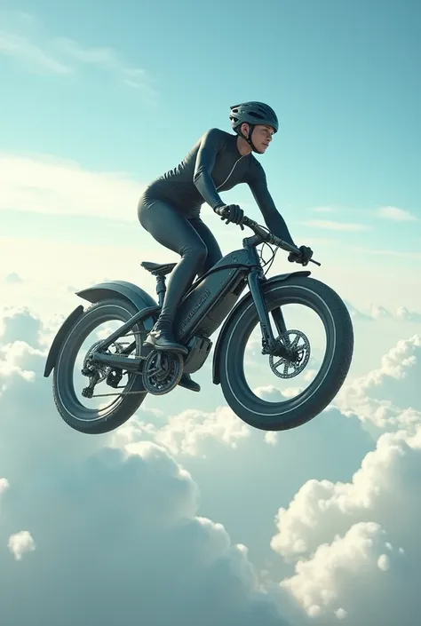 fly through the sky on bike 