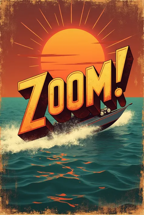 Album art with word "zoom!" inside, the background is vintage movie