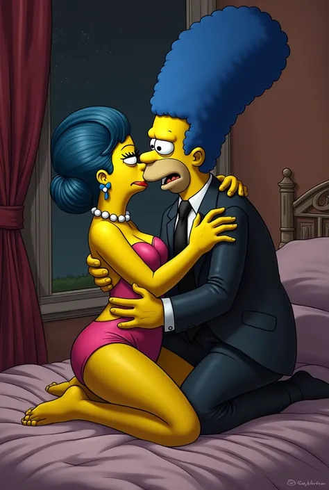 Marge Simpson having sex with Ned Flanders